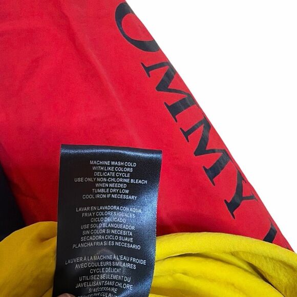 Tommy Hilfiger Colorblock Half-Zip Hooded Windbreaker Jacket Multicolor Large - Picture 9 of 12